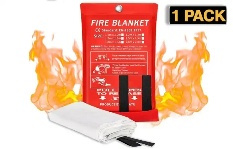 Emergency Fire Blanket - Heat Resistant Fiberglass Fire Protection Blanket