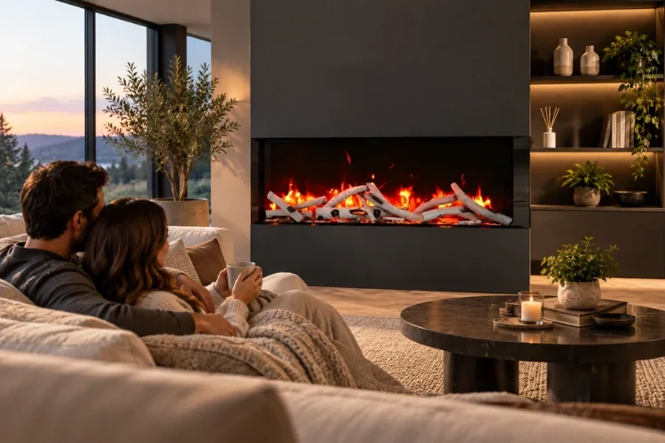 Cozy Sunset Fireplace Retreat