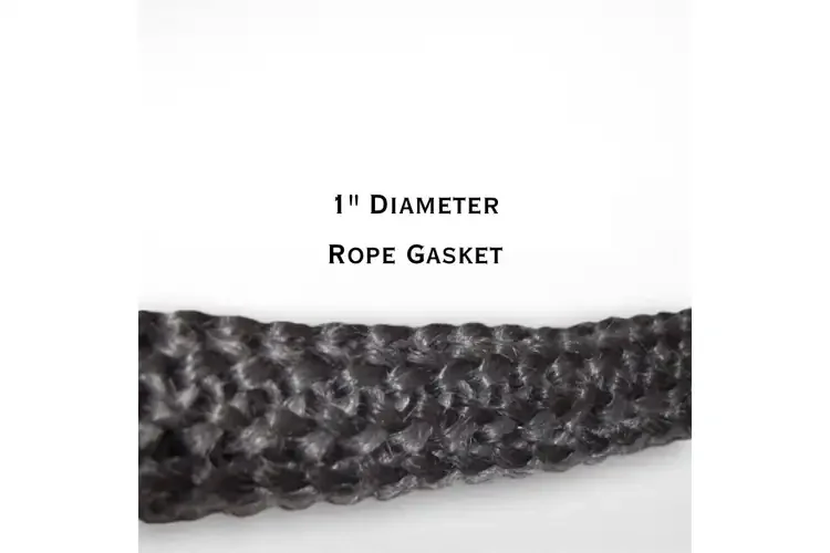 1" Diameter Fiberglass Rope Gasket In Black | 5 ft and 7 ft