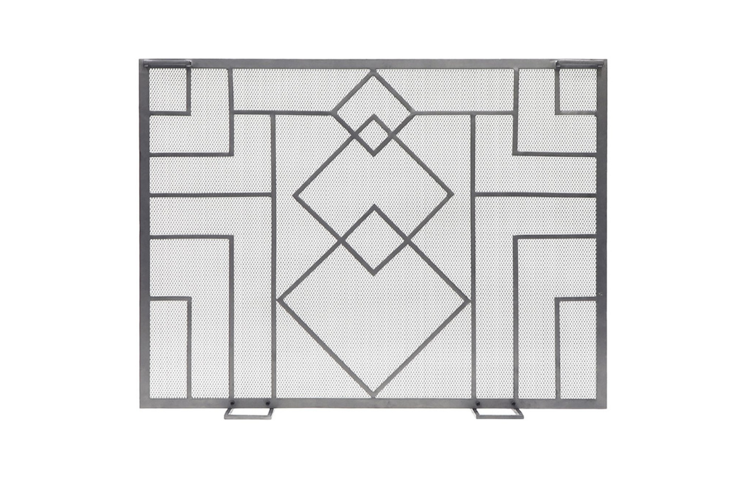 Wright Design Flat Fireplace Screens in 44” x 33”