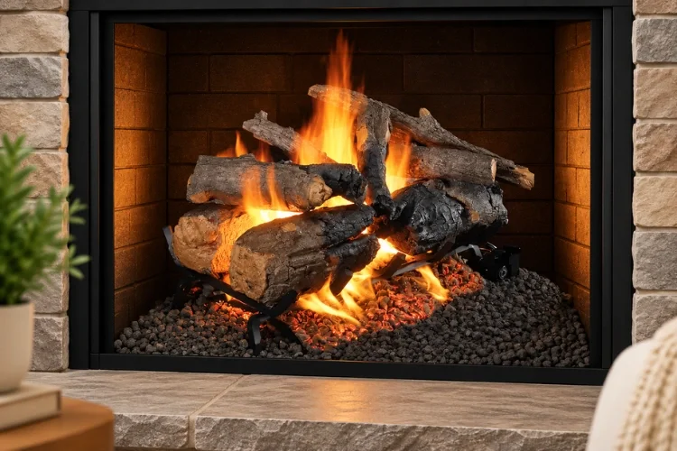Real Fyre Charred American Oak See-Thru Gas Log 30" Set