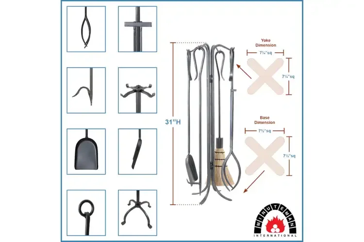 Hearth Hooks Fireplace Tool Set Parts