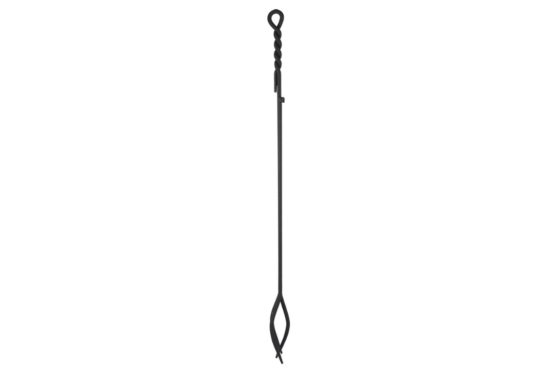 Extra Long Tongs Wrought Iron Fireplace Tools with Twisted Rope Handles
