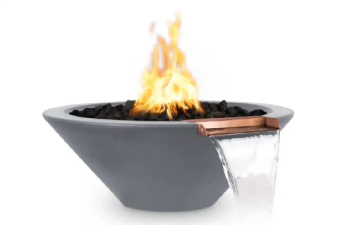 24" Cazo Fire & Water Bowl  Natural Gray