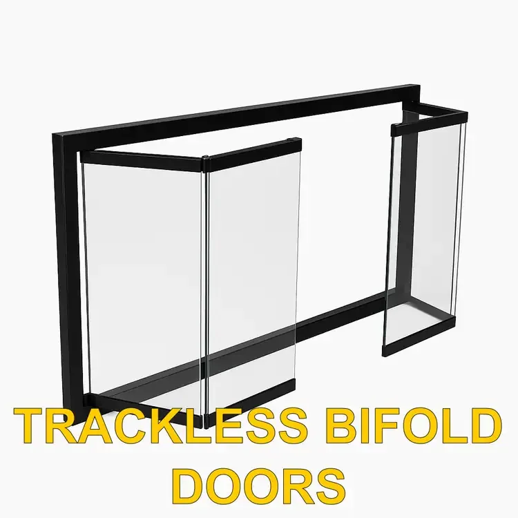 Martin Prefab Fireplace Door – Flat Black Finish (Inside Fit) - Trackless Bifold Doors