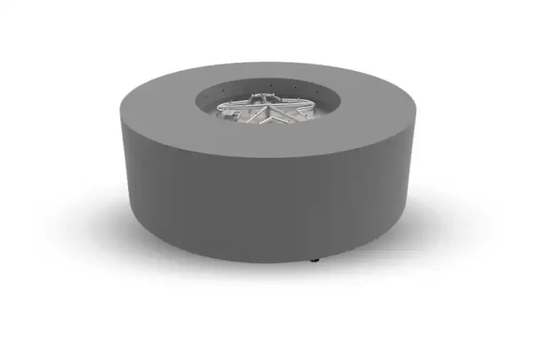 HPC Agni Round Fire Pit Enclosure Electronic Ignition Series Pewter