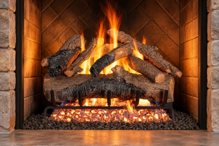 Real Fyre Colonial Oak 18" Outdoor Gas Log Set with Burner