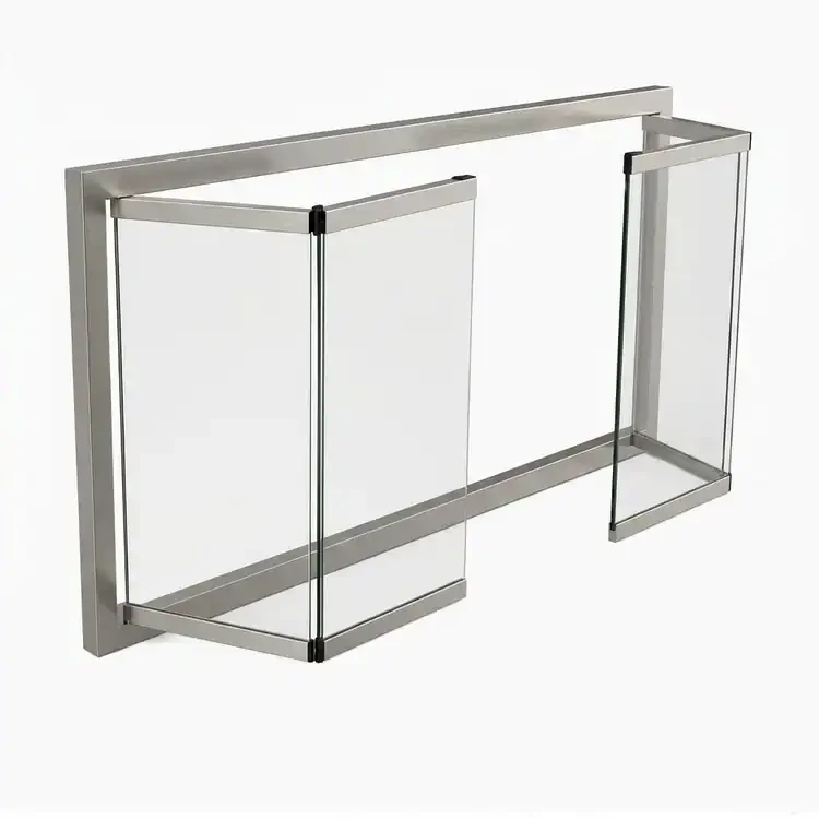 Custom-Size Brushed Satin Nickel Prefab Fireplace Door (Inside Fit)