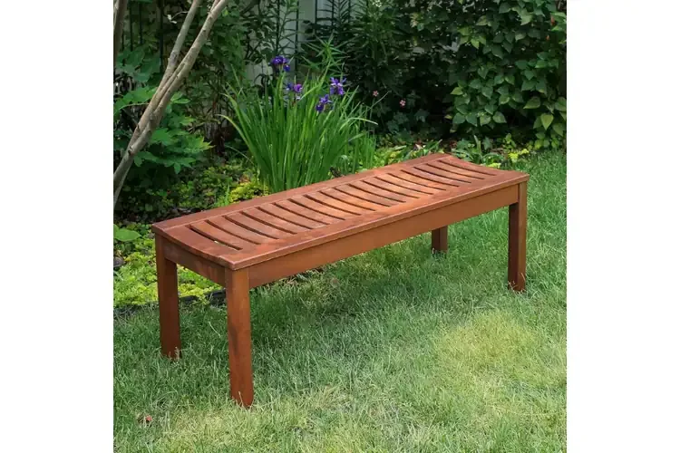 Backless Bench Made of Eucalyptus Grandis Wood