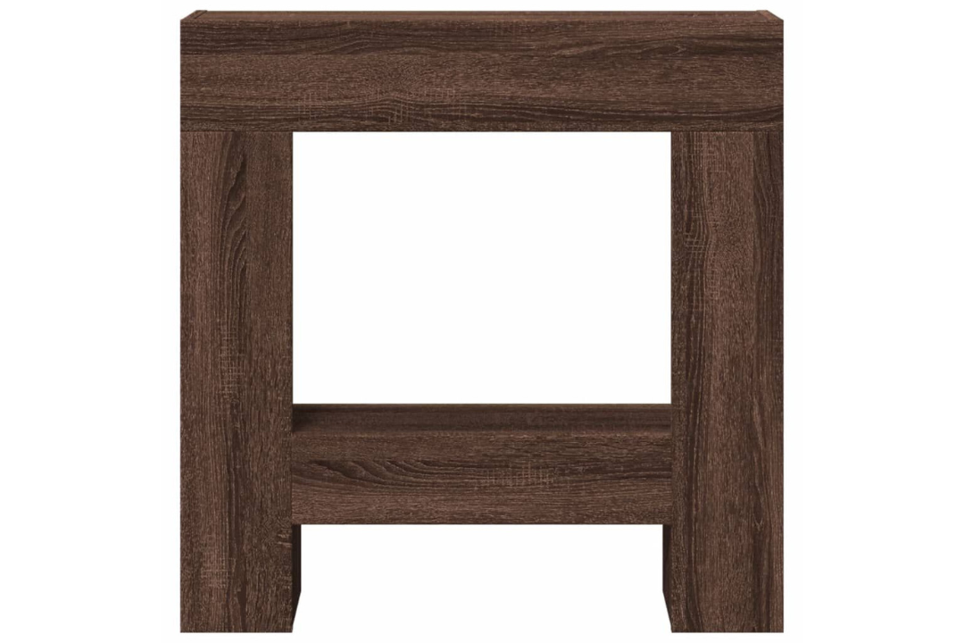 High-Quality Fireplace Surround 81 x 18 x 82 cm in Brown Oak Made of Engineered Wood
