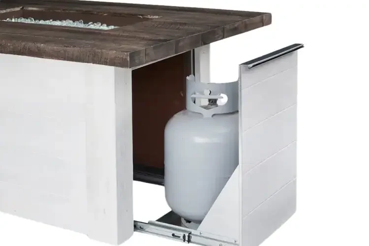 Alcott 48" Rectangular Gas Fire Pit Table Hidden Access Door