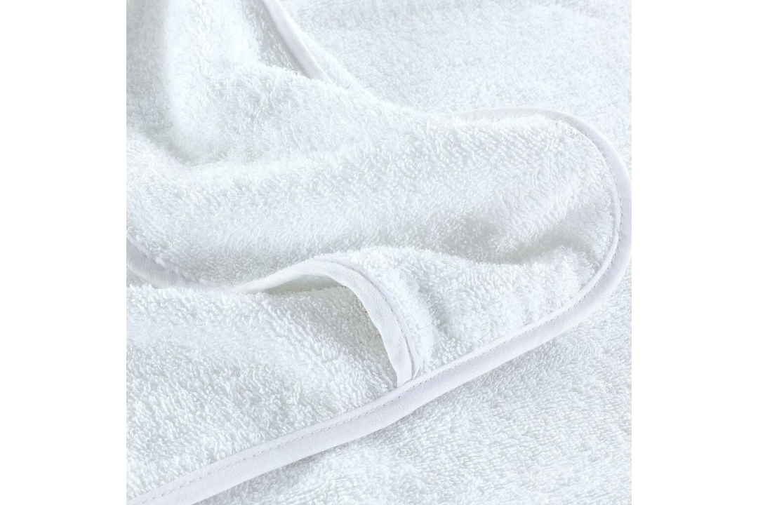Quick-Drying Beach Towels 4 pcs – 60 x 135 cm in White with 400 GSM Cotton Blend