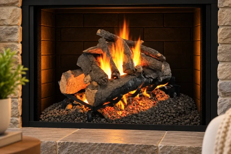 Real Fyre American Oak See-Thru Gas Log 18"