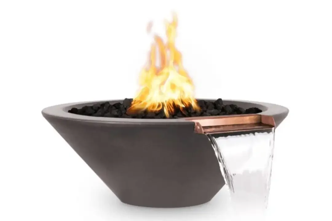 24" Cazo Fire & Water Bowl Chestnut