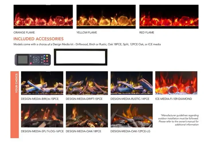 Amantii Symmetry XT Bespoke Electric Fireplace Accessories