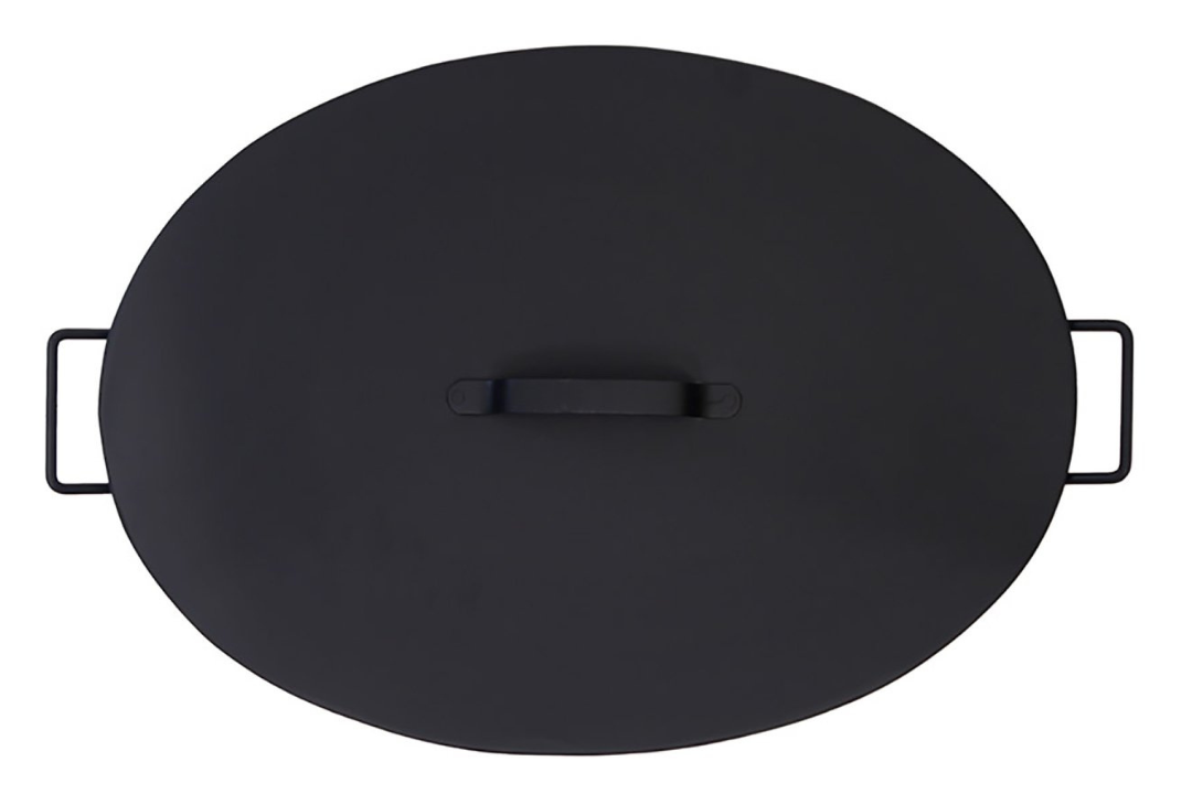 Black Oval Tub with Lid Details