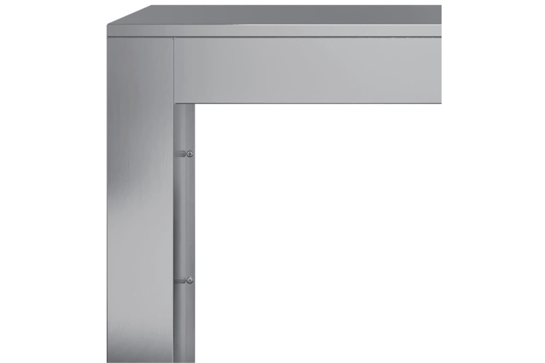 Minimalist Firewood Rack 100 x 40 x 60 cm in Gray Made of Galvanized Steel