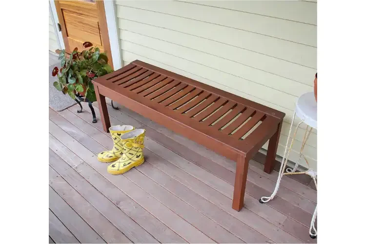 Backless Bench Made of Eucalyptus Grandis Wood