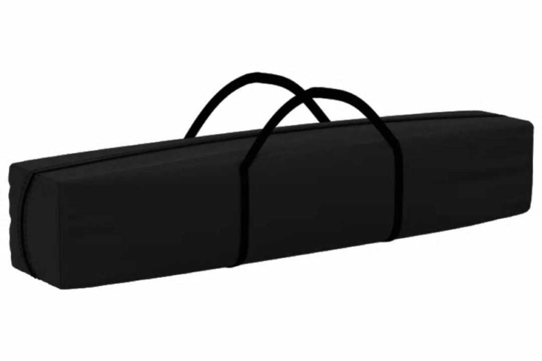 Folding Party Tent 3 x 6 m in Black with 210D Oxford Fabric with Silver Coating and Bag