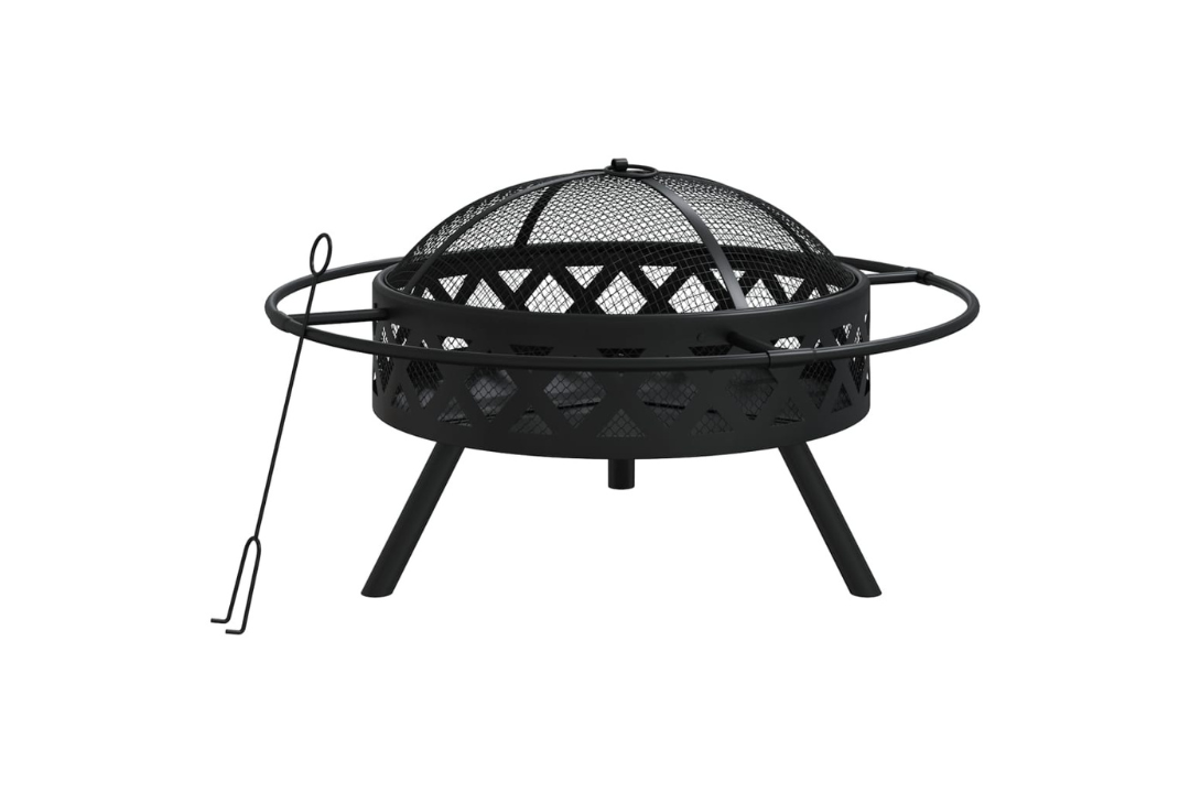 Fire Pit with Poker 70 cm XXL Steel