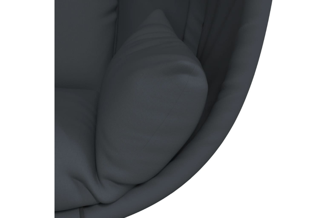 Corrosion-Resistant Hanging Egg Chair with Stand Anthracite Steel & Fabric Cushions