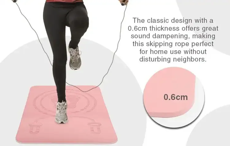Pink Jump Rope Mat Thickness