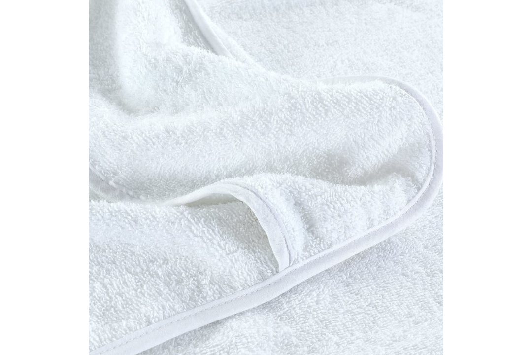 Beach Towels 2 pcs 75x200 cm Fabric 400 GSM in White Color
