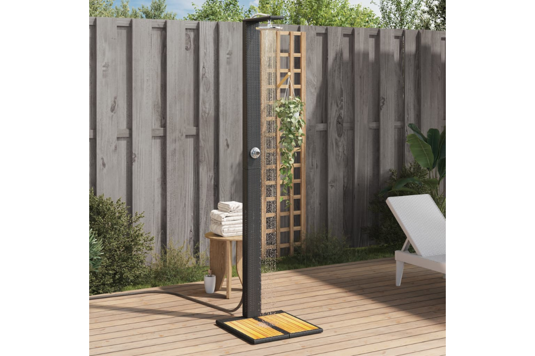 Outdoor Shower 50x55x224 cm in Black