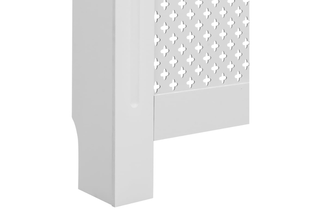 Minimalist Radiator Cover MDF 172 x 19 x 81.5 cm – Modern Slatted Cabinet in White