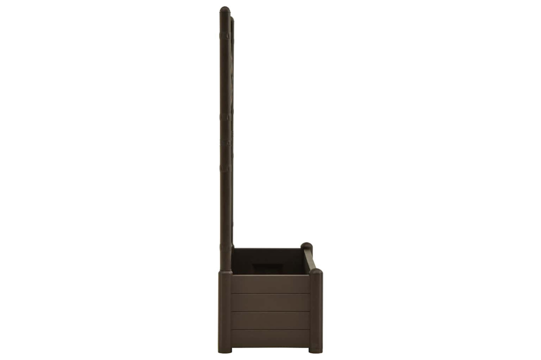 Garden Planter with Trellis PP Mocha With a Generous 90-liter Capacity