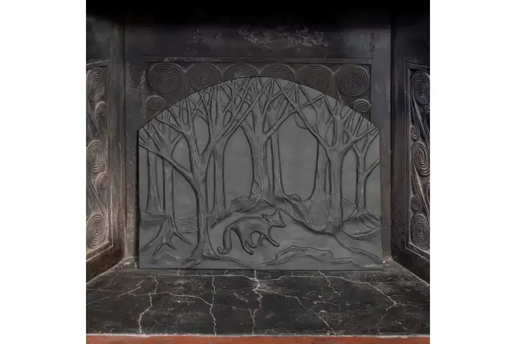 Forest Fox Fireback in Black Powder Coated Finish