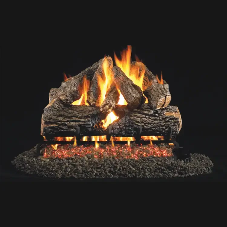 Real Fyre Charred Oak 16" Outdoor Vented Gas Log Set with Burner