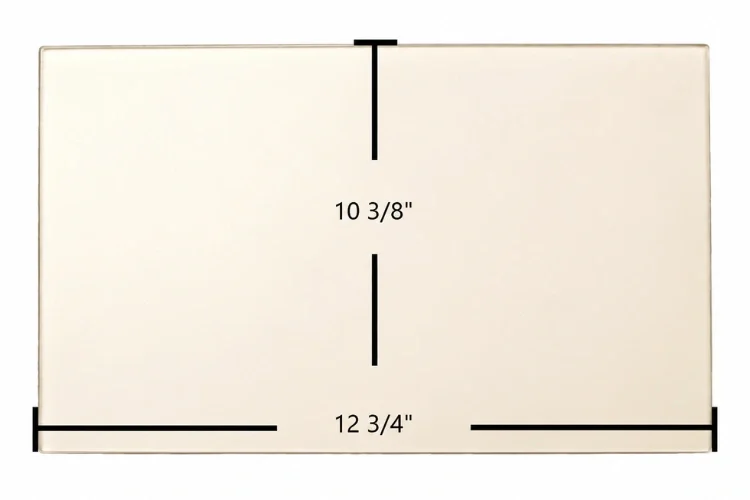Quadra-Fire Garnet MBK Ceramic Glass Panel – 12 3/4" x 10 3/8"