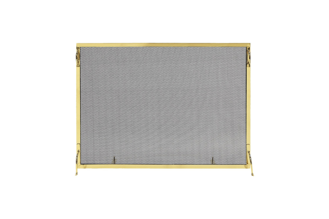 Montreal Fireplace Screens – Polished Brass in 44” x 33”
