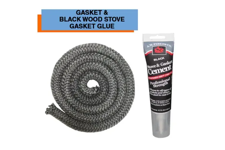 6 Ft x 7/8" Lopi Wood Stove Door Gasket with Stove Gasket Cement