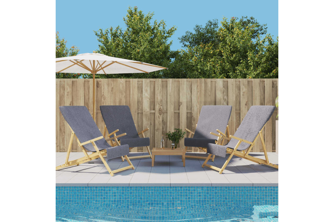 Beach Towels 4 pcs – 60 x 135 cm in Anthracite with 400 GSM Cotton Blend