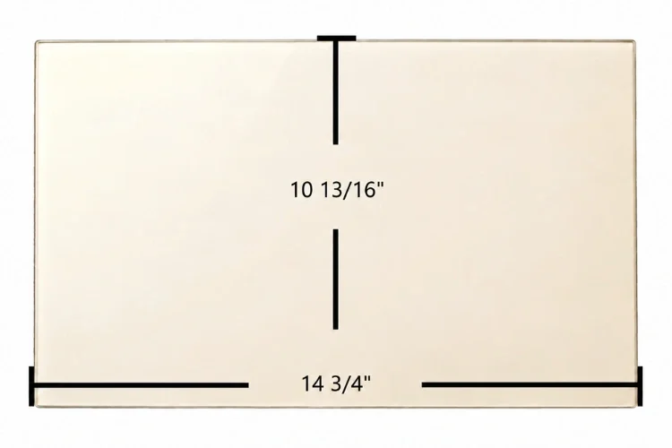 Osburn 1800 Center Ceramic Glass Panel – 14 3/4" x 10 13/16"