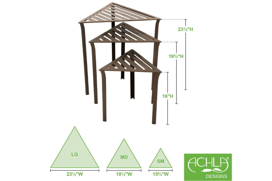 Triangular Nesting Tables Set Specifications
