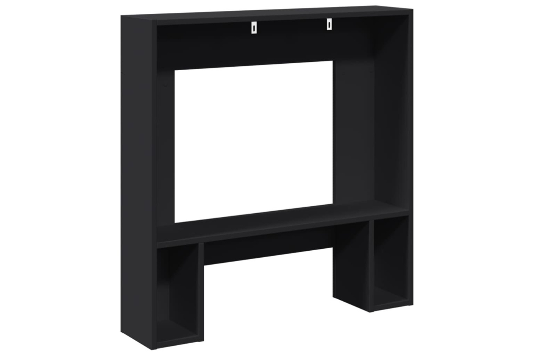 Modern Fireplace Surround 81 x 18 x 82 cm in Black Oak Made of Engineered Wood