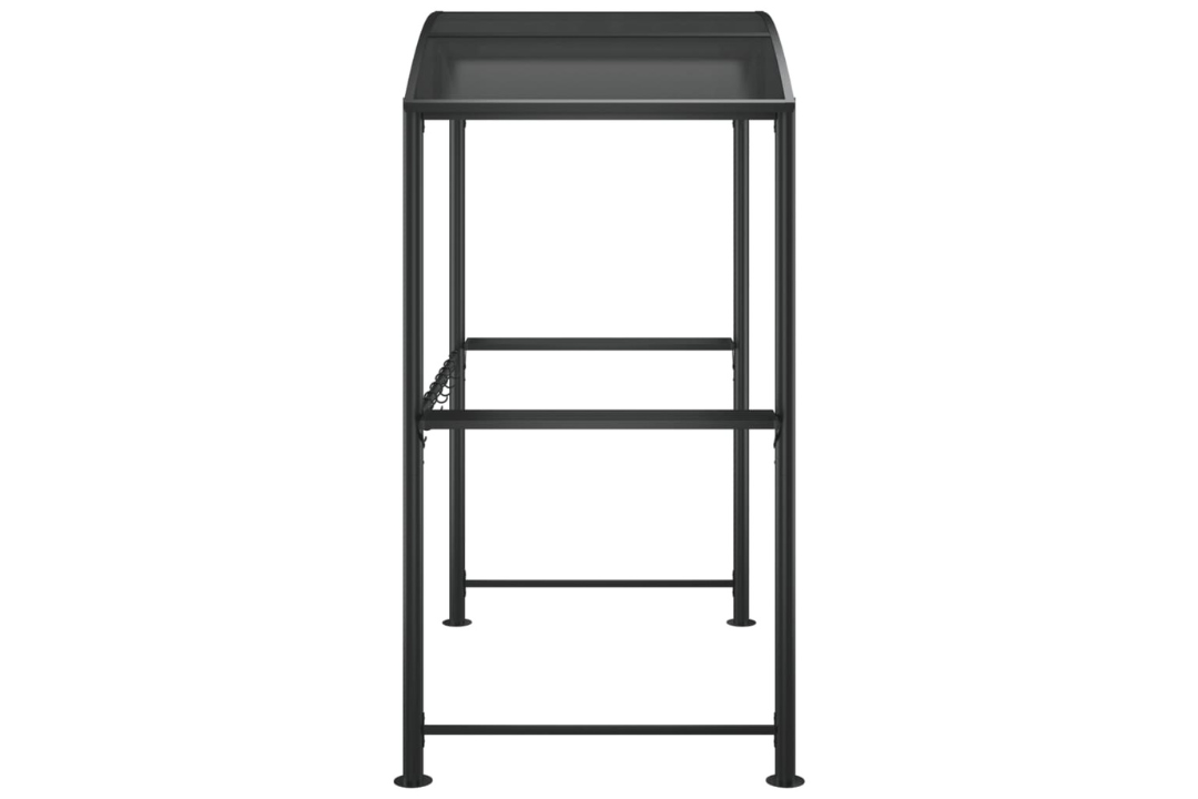 BBQ Gazebo with Side Shelves Anthracite Steel with Heat Insulation