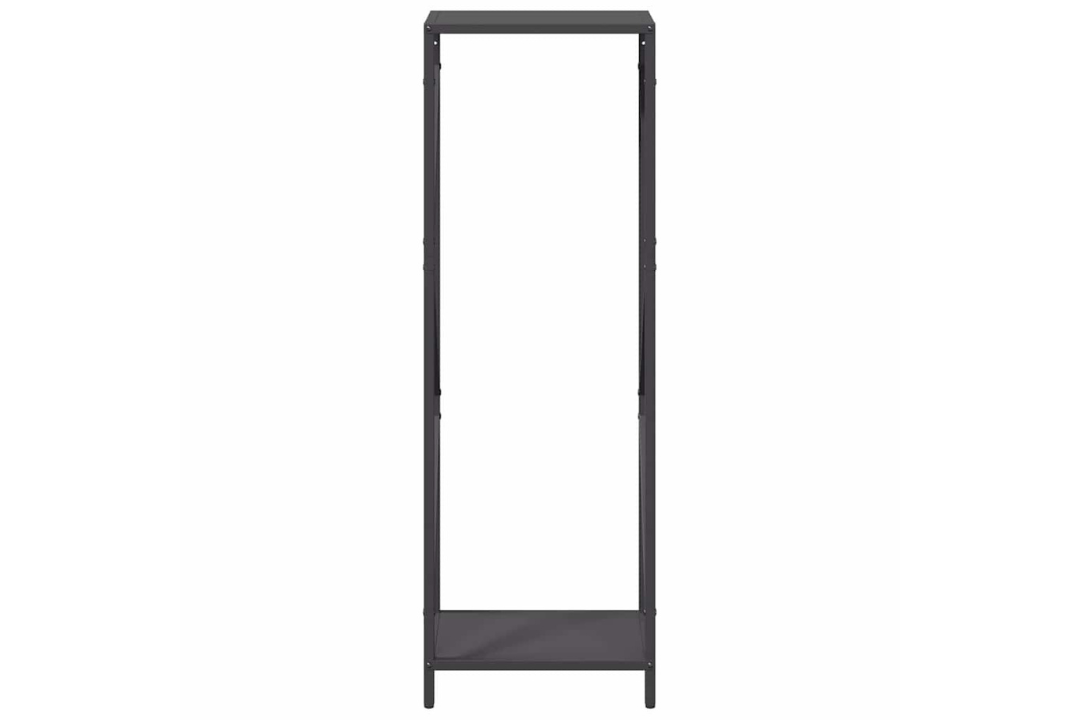 Chic Firewood Rack 34 x 25 x 100 cm in Black Made of Cold-Rolled Steel