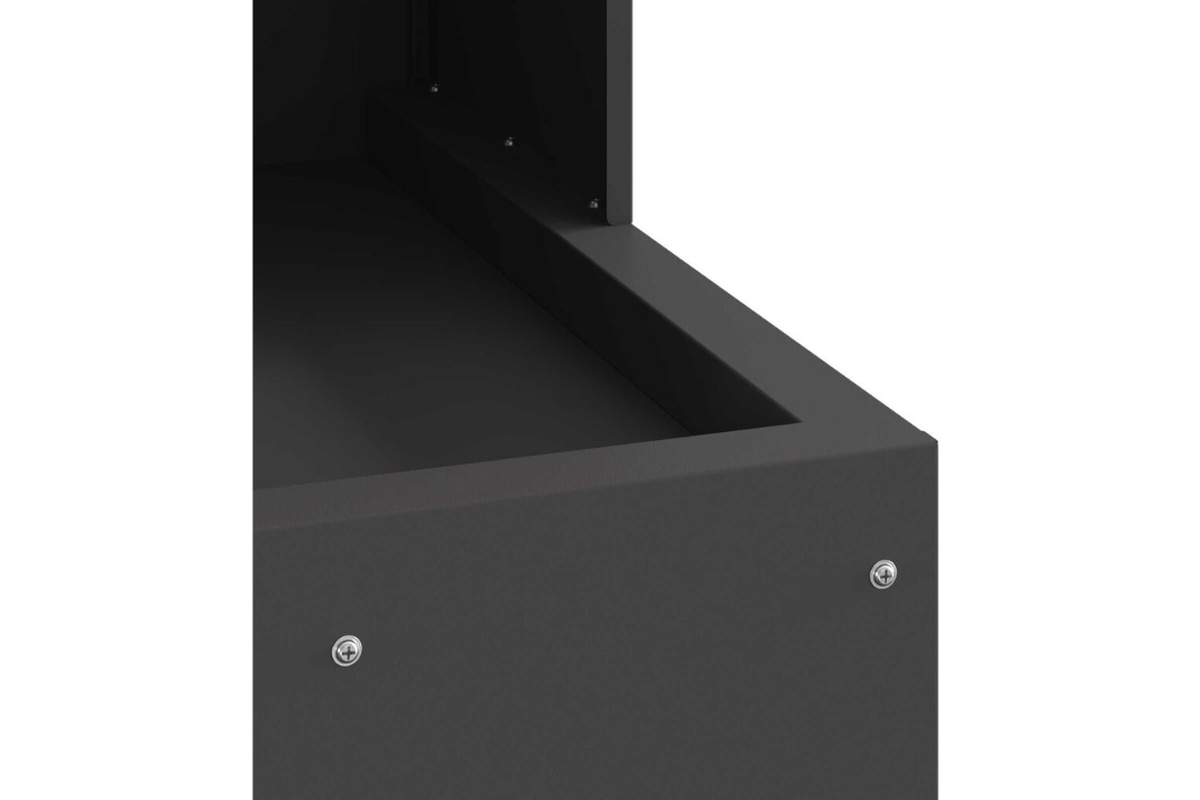 Modern Fire Pit 50 x 50 x 100 cm Steel in Black Cold-Rolled Steel