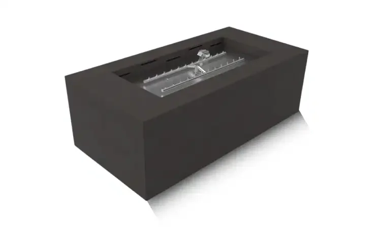 HPC Tejas Rectangular Fire Pit Enclosure Electronic Ignition Series in Java