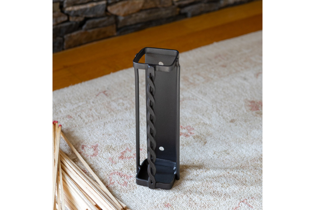 Twisted Rope Match Holder with Graphite Powder Coated Finish