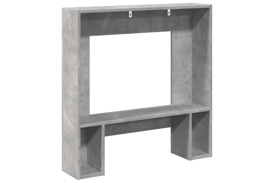 Modern Fireplace Surround 81 x 18 x 82 cm in Concrete Gray Made of Engineered Wood