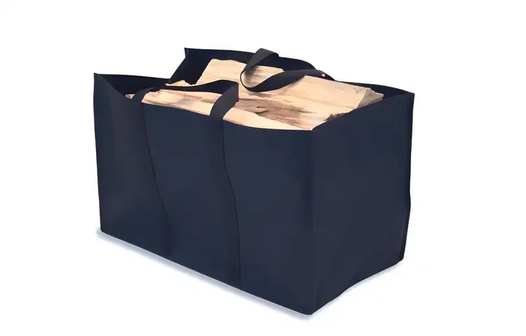 22" Black Canvas Log Bag