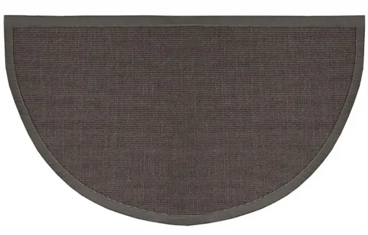 Sunset Pewter Grey Natural Sisal Fireplace Hearth Rug – 27" x 48" by Goods of the Woods