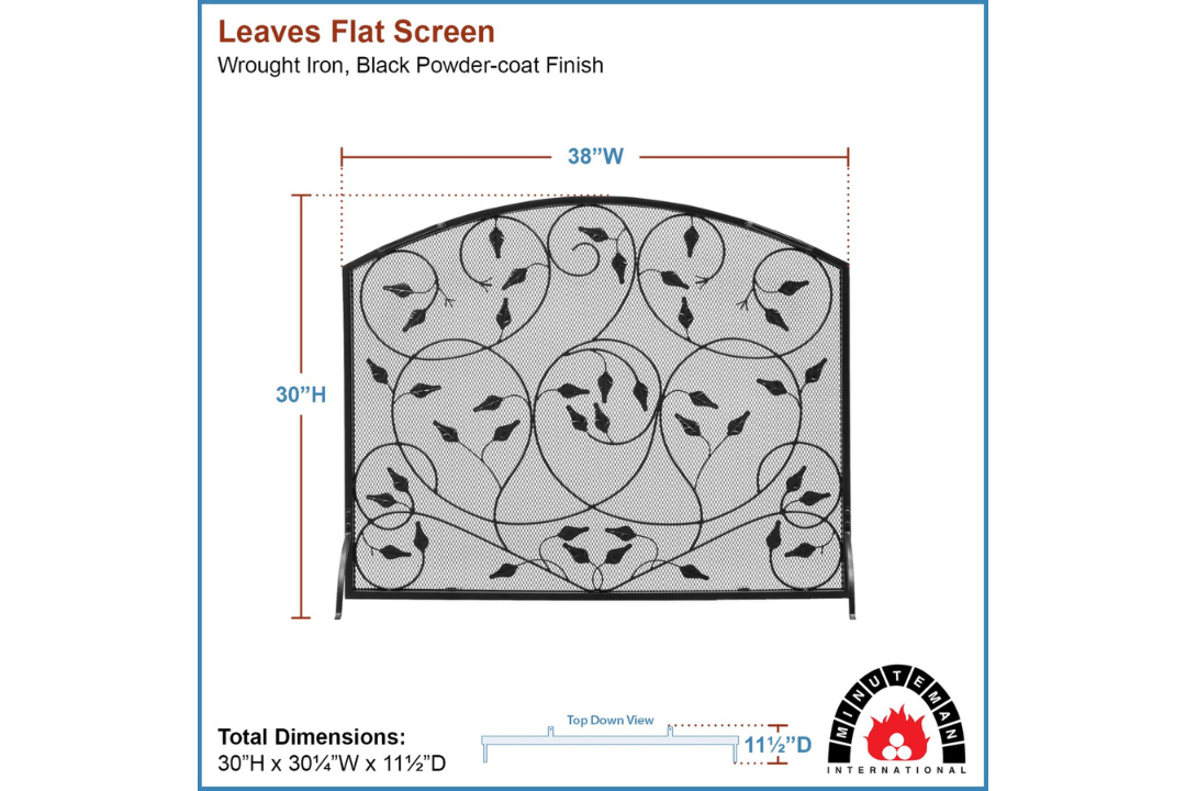Leaves Fireplace Screen Specifications