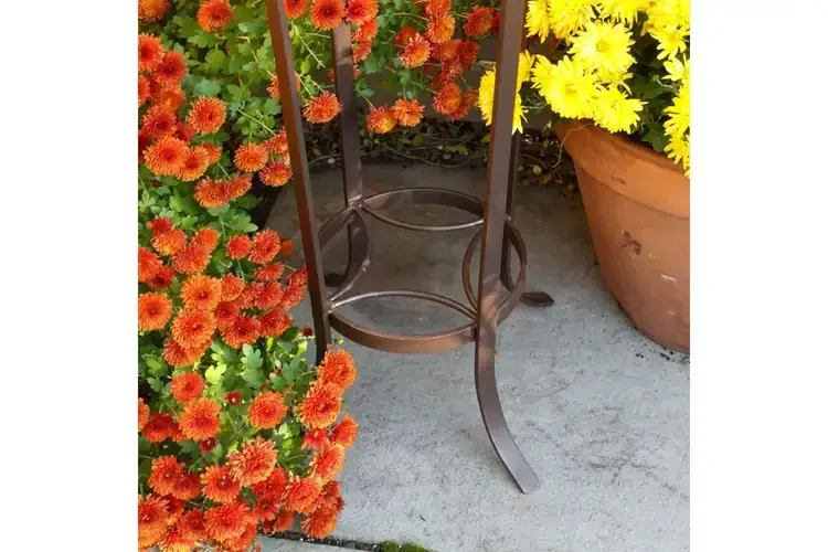 18" Classic Copper Birdbath & Tulip Stand Bronze Powder Coated Finish