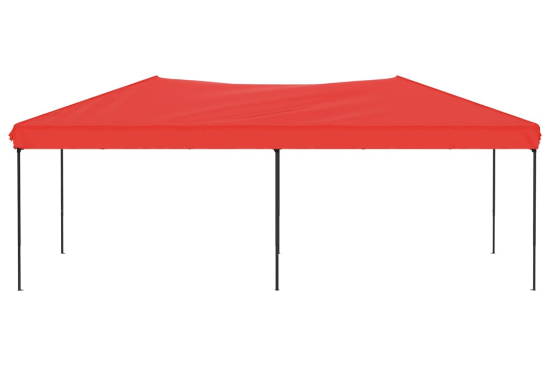 UV-Resistant Folding Party Tent 3 x 6 m in Red with 210D Oxford Fabric with Silver Coating